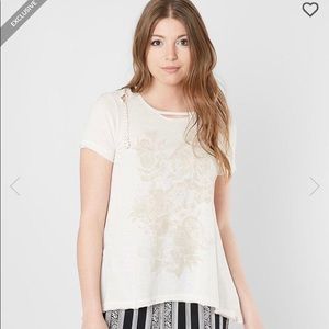 Modish Rebel Buckle Printed Triblend Tee, Sm NWT